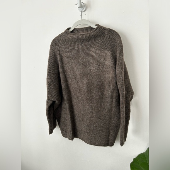 For The Republic brown knitted mock neck sweater. Size small. - Picture 6 of 7